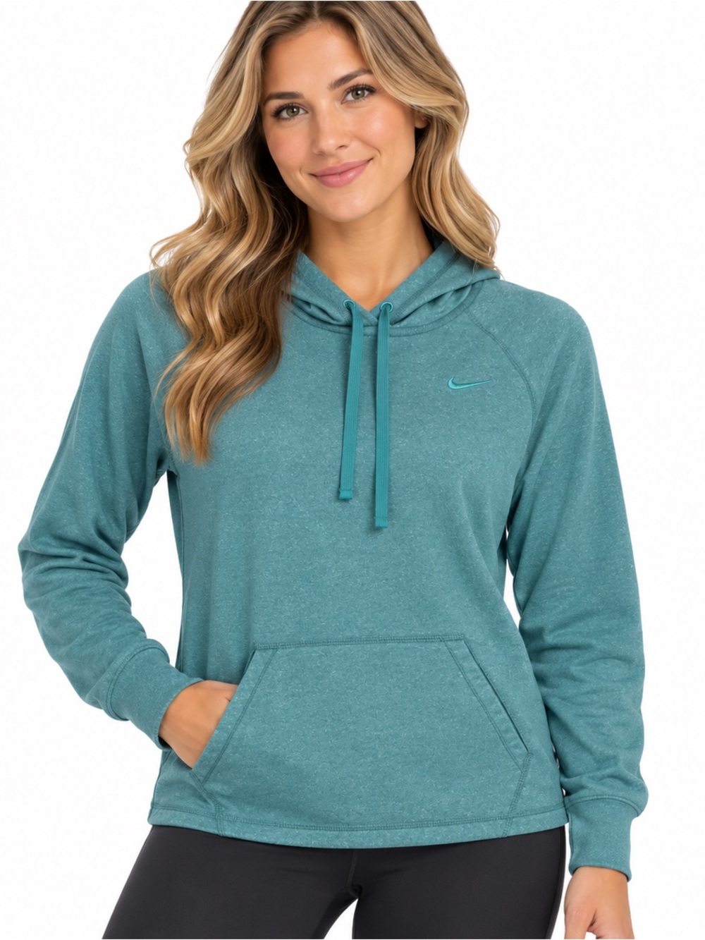 Nike Teal Pullover Hoodie for Women - 1074